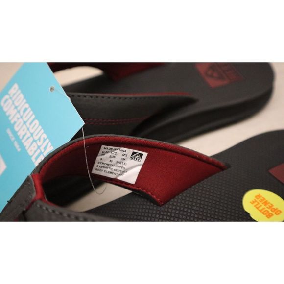 Reef CI6621 Unisex Men's Sz 9 Women's Sz 10.5 Red/Raven Element TQT Sandals - Picture 9 of 10